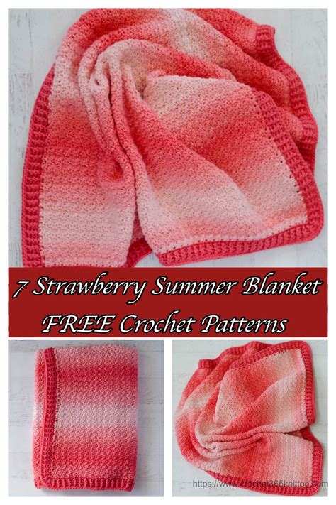 Strawberry Summer Blanket Crochet Patterns Free Igoodideas