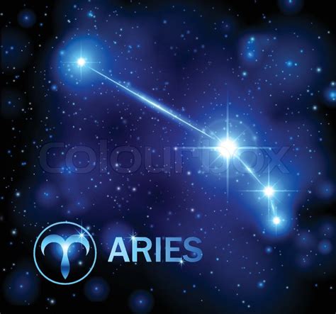 Horoscope Star Sign Aries Constellation Stock Vector Colourbox