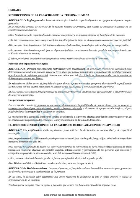 Derecho Privado Unidades 5 Y 6 Catedra A UNIDAD 5 RESTRICCIONES DE LA