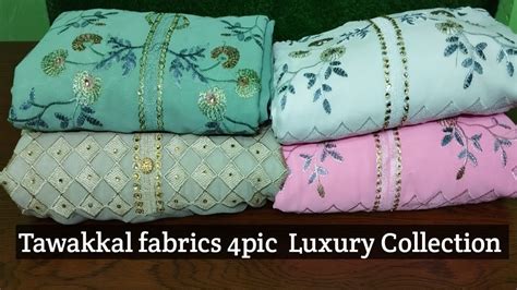 Tawakkal Fabrics 4pic Luxury New Fancy Chiffon Pakistani Collection