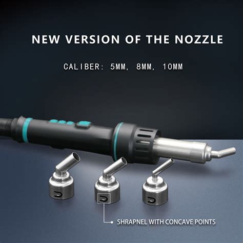 Sugon 8650 8630 8610DX PRO Hot Air Soldering Station 45 องศาหวฉดโค ง 5mm 8mm 10mm Bent