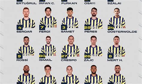 Fenerbahçe nin Giresunspor maçı kamp kadrosu belli oldu Spor Alp Haber