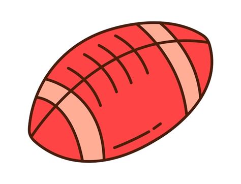 Icono De Pelota De Rugby Ilustración Vectorial Vector Premium