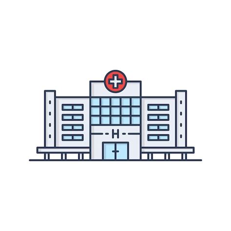 Premium Vector Hospital Building Line Vector Icon