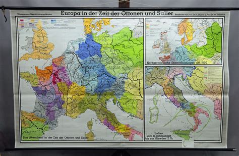 Vintage Rollable Wall Chart Poster Map Grelly Usa