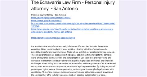 The Echavarria Law Firm PLLC Car Accident Lawyer San Antonio