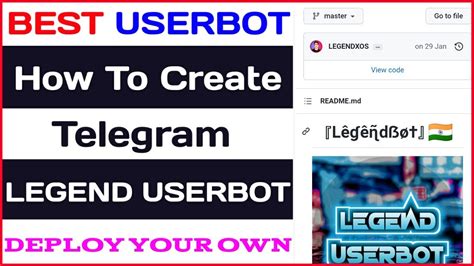 How To Deploy Legend User How To Deploy Userbot Telegram