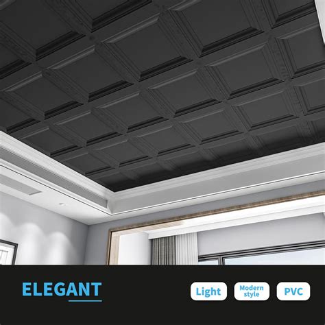 A10915bk Art3d 12 Pack Square Drop Ceiling Tile 2ft X 2ft Pvc Ceiling