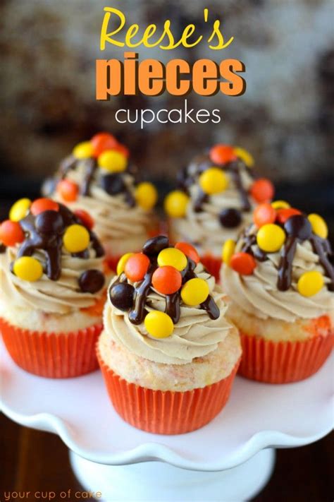 Reese's Pieces Cupcakes - Your Cup of Cake | Cupcake recipes, Desserts ...