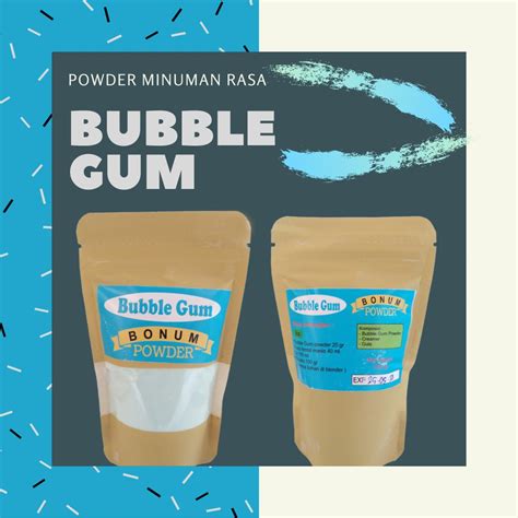 Jual Powder Bubuk Minuman Instant Rasa Bubble Gum 100gr Atau 250gr