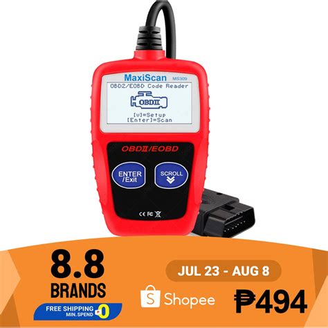 Maxiscan Ms Can Bus Obd Car Code Reader Eobd Obd Ii Diagnostic Tool