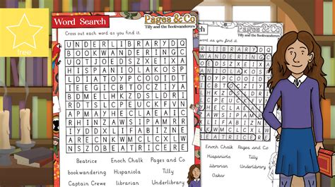 Teacher S Pet Pages Co Tilly And The Bookwanderers Wordsearch