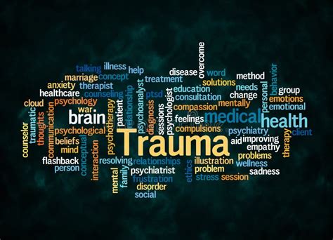 Word Cloud With Trauma Concept Create With Text Only Stock Illustration Illustration Of Cloud