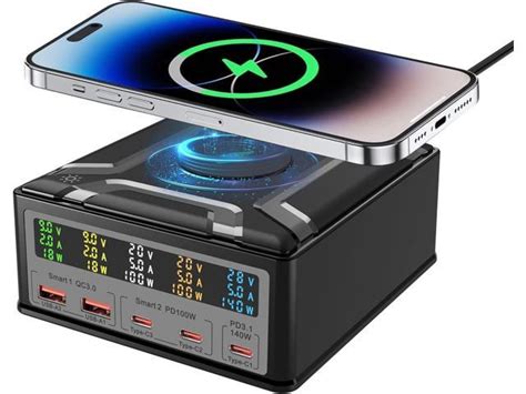 Jansicotek W Gan Usb C Charging Station With Wireless Charging