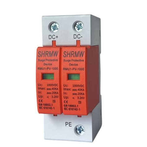 3 Phase 1000V Surge Arrester Solar PV Surge Protection Lightning