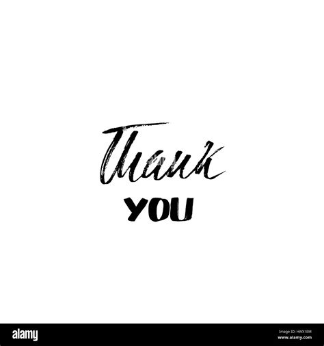 Thank You Handwritten Inscription Hand Drawn Lettering Thanks Card