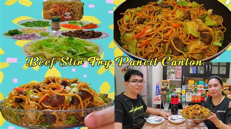 Beef Stir Fry Pancit Canton Youtube