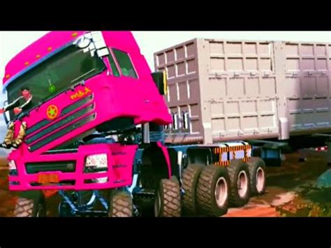 Mobil Trailer Truk Joget Lucu Lorry Videos Dump Truk Oleng Dance