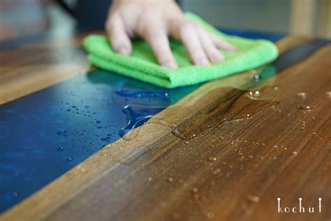 Cleaning An Epoxy River Table With Alcohol