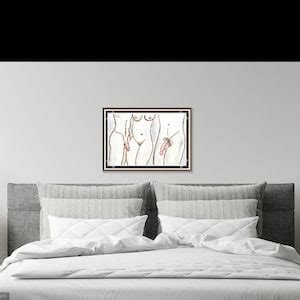 Threesome Swinger Nudes Polyamory Orgy Sex Paintings Sexy Etsy