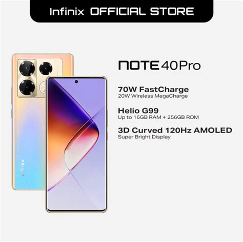 Infinix NOTE 40 Pro Up To 16GB 8 256 MediaTek Helio G99 Ultimate