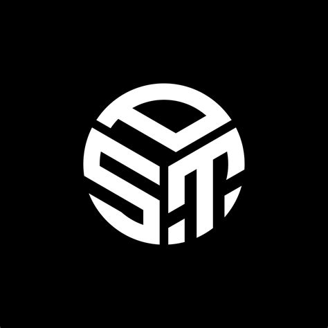 PST letter logo design on black background. PST creative initials
