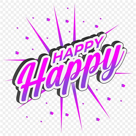 Happy Birthday Typography Vector Png Images Colorfull Happy Birthday