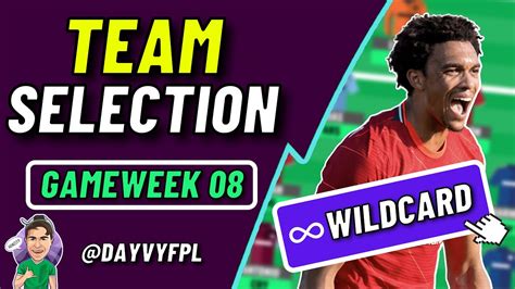 Fpl Gw8 Wildcard Team Selection Fpl Fantasy Premier League 20212022