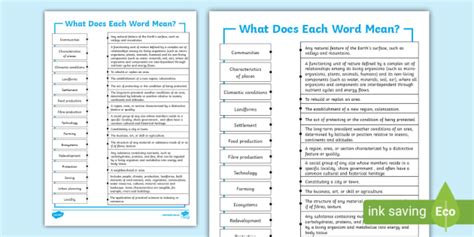 Vocabulary Match Up Activity Teacher Made Twinkl Worksheets Library