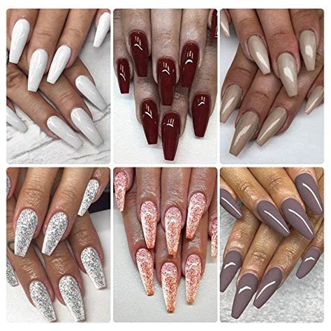 ROSALIND Fall Winter Gel Nail Polish Set 6 Colors Snow White Nude Champagne Gold Glitter Popular