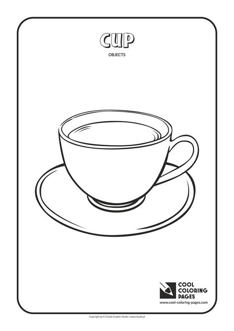 Empty Cup Coloring Page Coloring Pages