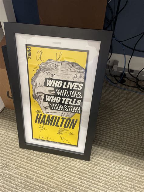 Signed Hamilton Poster Rbroadway