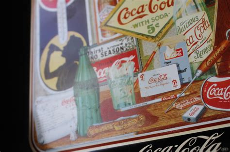 Vintage Metal Coke Tray Coca Cola Collectibles Artwork Print W