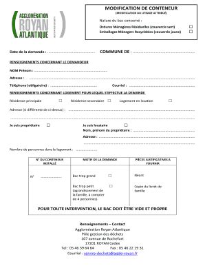 Remplissable En Ligne Agglo Royan Modification De Bac S Communaut D