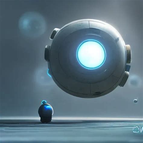 Arcane Style Small Round Robot Like Wheatley With Two Square E