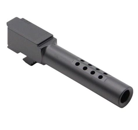 Glock 19 Barrel Match Grade Oem Replacement Ported Black Nitride