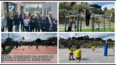 Imperia Inaugurazione Polo Sportivo San Lazzaro Il Sindaco On