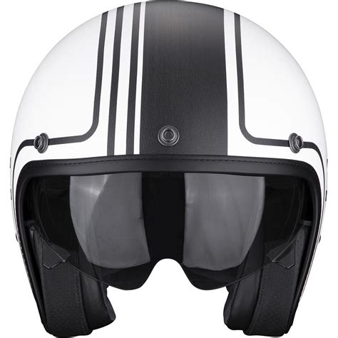 Casque BELFAST EVO RETROL SCORPION Blanc Mat Argent MAXXESS FR