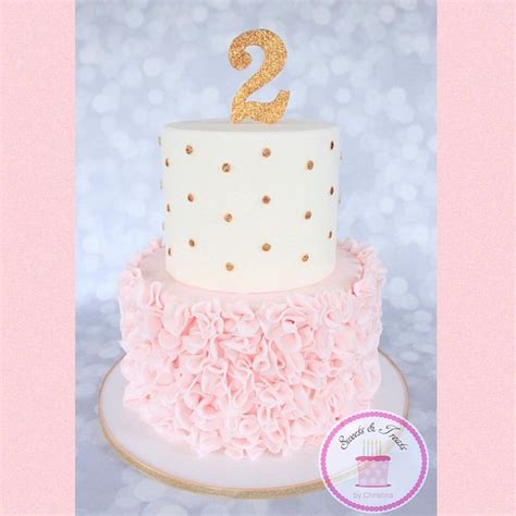 12 Pink And Gold Birthday Cakes For Girls Photo Gold And Pink Girl
