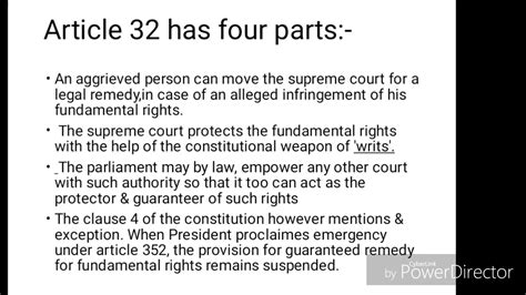 Article 32 Of Indian Constitution Youtube