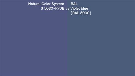 Natural Color System S 5030 R70b Vs Ral Violet Blue Ral 5000 Side By