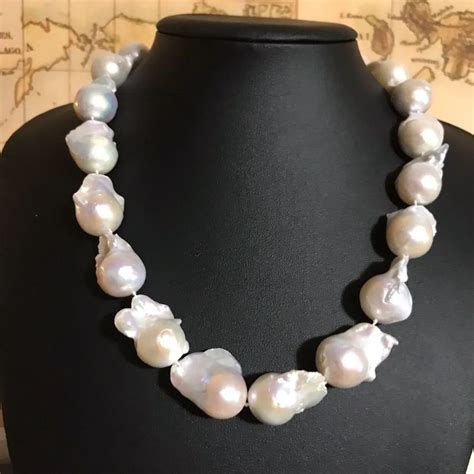 Z4508 Baroque Pearl Necklace Large Baroque Pearl Necklace High Luster