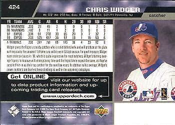 Upper Deck Chris Widger Montreal Expos Baseball Card Ebay