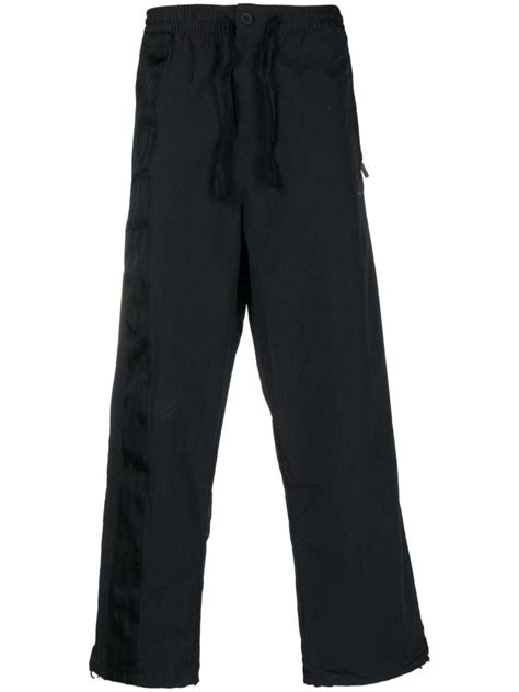 Adidas Straight Leg Track Pants Black Editorialist