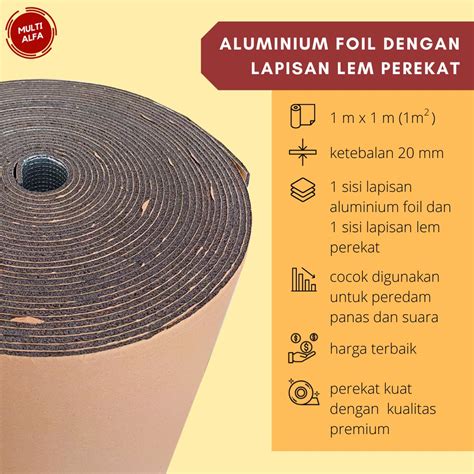 Jual Peredam Suara Dan Panas Aluminium Foil Tebal 20mm Stiker 1x1 Mtr Shopee Indonesia