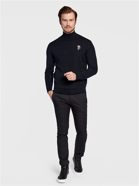 Karl Lagerfeld Golf Granatowy Regular Fit Modivo Pl