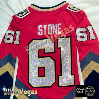 Bling.Vegas - Boutique Crystallized Gold VGK RED REVERSE RETRO Jerseys ...