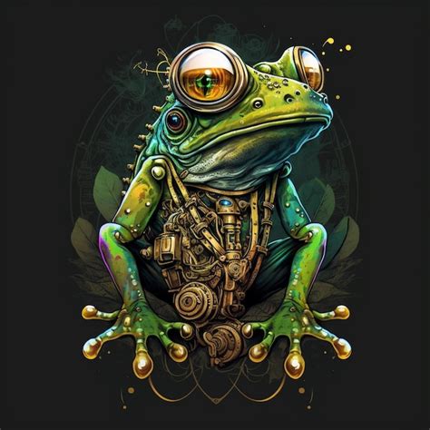 Seite Maschinenfrosch Im Steampunk Design Bilder Kostenloser