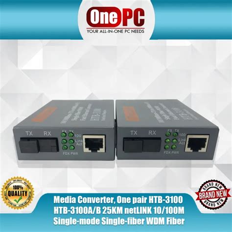 Media Converter One Pair HTB 3100 HTB 3100A B 25KM NetLINK 10 100M