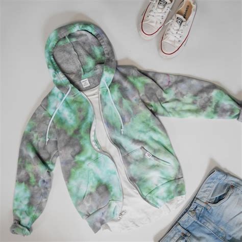 Tie Dye Zip Hoodie Etsy